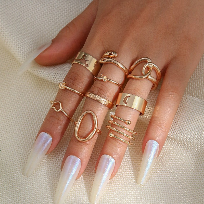 Fashion women's ring open ring led ring little finger ring set Amazon ZCR015