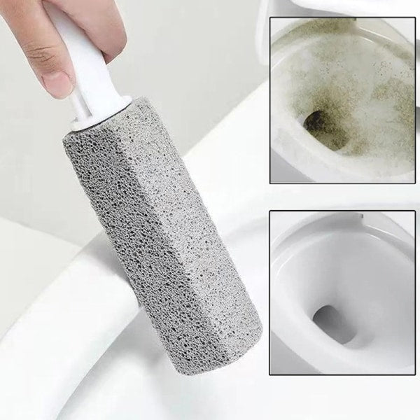 Pumice Toilet Brush Household Toilet Bowl Cleaning Limesc - Gray 3.8*3.8*23.5CM