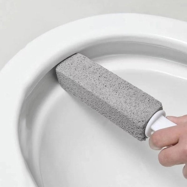 Pumice Toilet Brush Household Toilet Bowl Cleaning Limesc - Gray 3.8*3.8*23.5CM