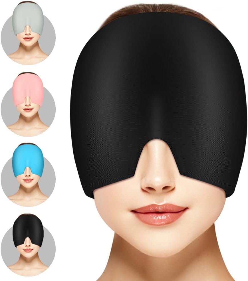 Migraine Gel Capsule, 180° Cold Migraine Reusable Warm Pack, Black Pink