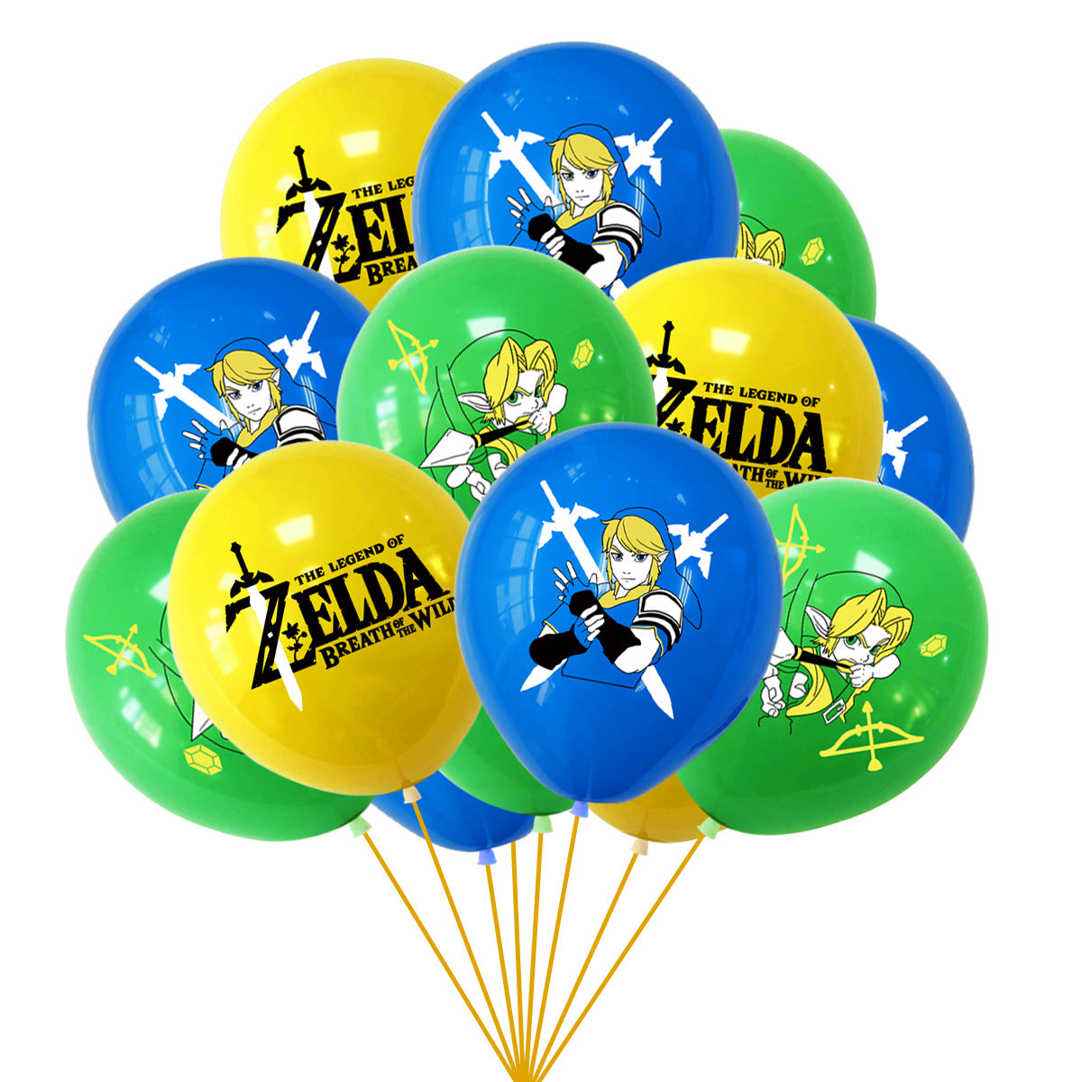 The Legend of Zelda Party Decorations: Complete set for a Hyrule-themed birthday party! Package 2 30-pack balloons Package 2 30Pcs Balloons Set