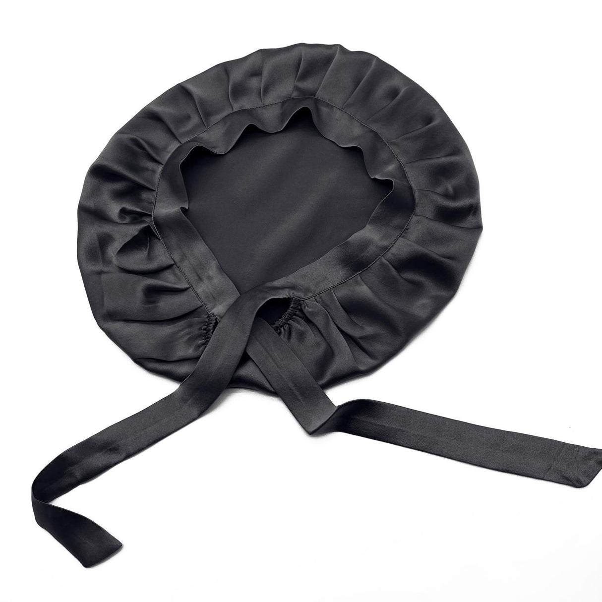 Sleeping Cap in Real Silk - Protects Hair While You Sleep black