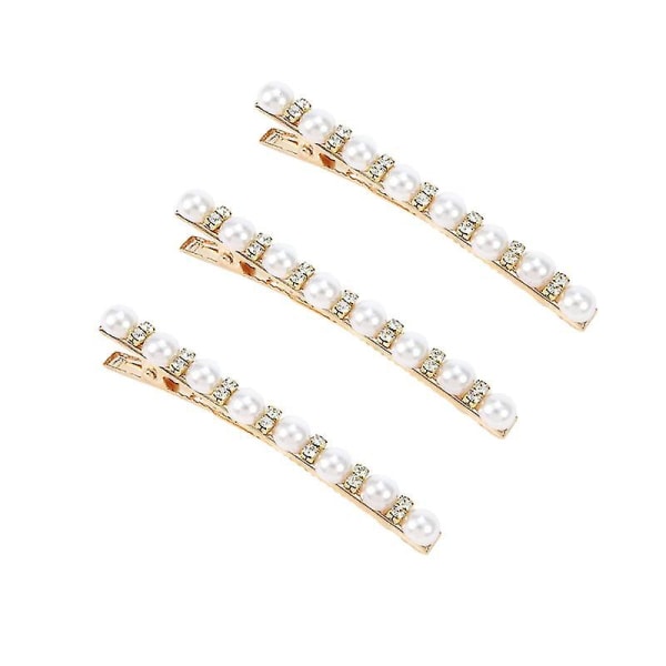 3pcs Pearl Studded Hair Clips Vintage Hair Clips Rhinestone Hair Clip Elegant Headpiece Creative Headpiece