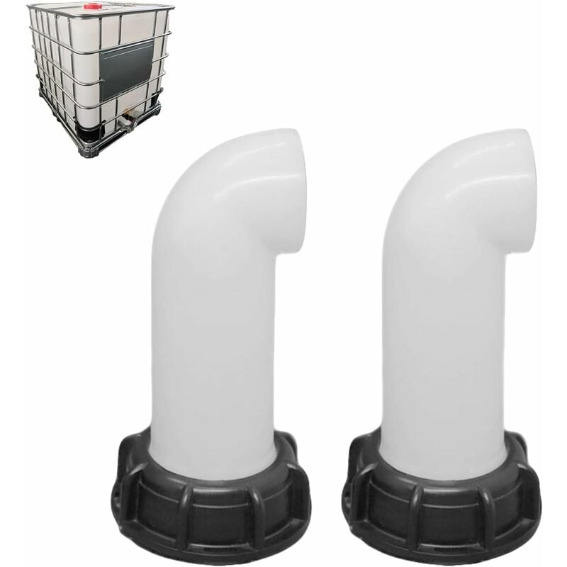 pcs Water Tank Nozzle Valve, Water Tank Valve, IBC Water Tank Adapter 60mm, for Dead IBC Tank (White)