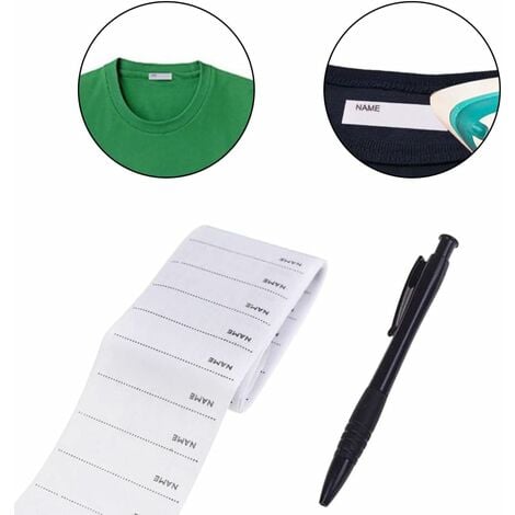 200 pcs iron-on labels woven labels Name labels with names to write labels School name labels, white,Fonepro