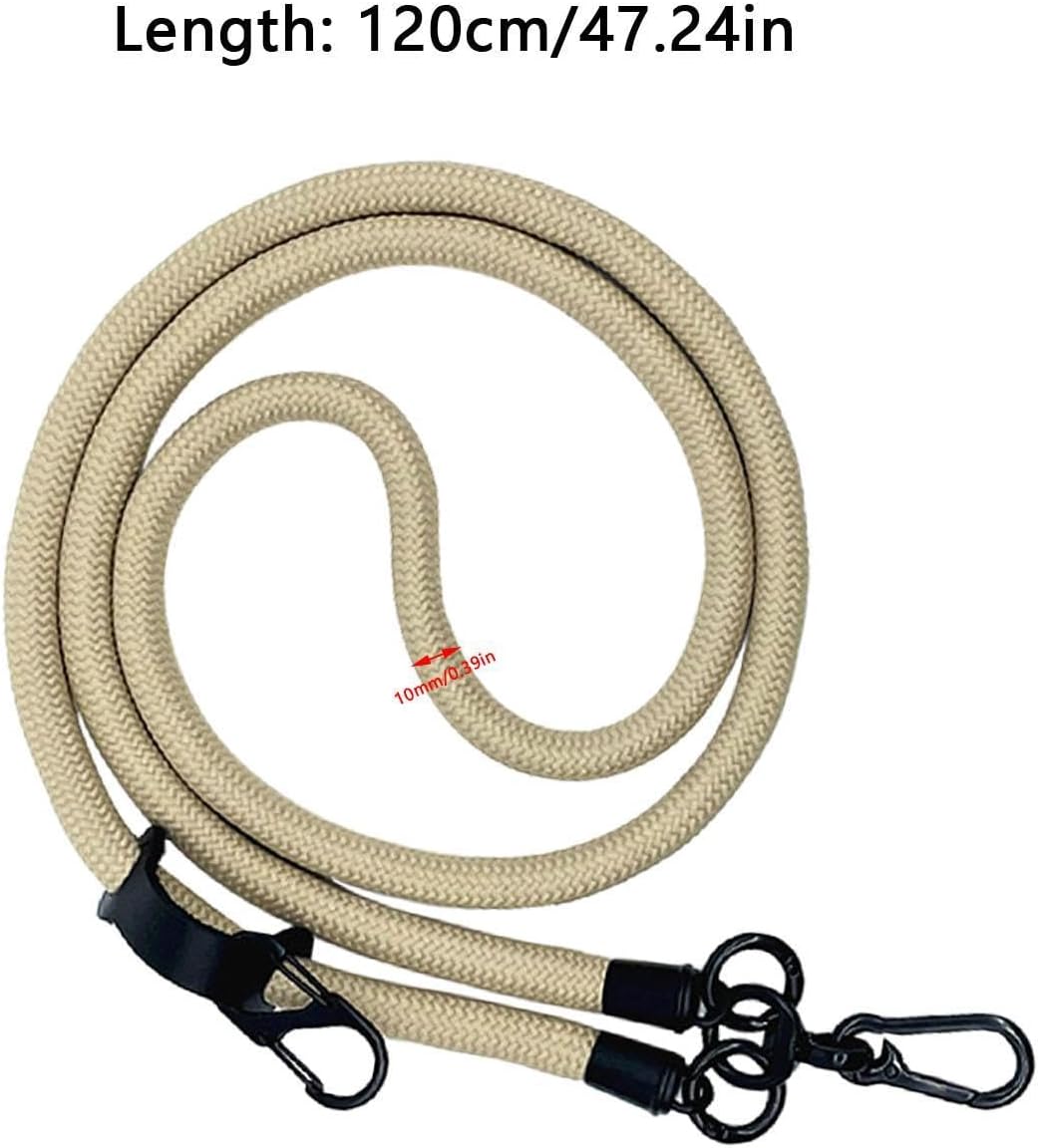 Thick Rope Phone Lanyard - 10MM Mobile Strap with Spacer Holder | Neck Holder for Travel and Anti-Theft Camel