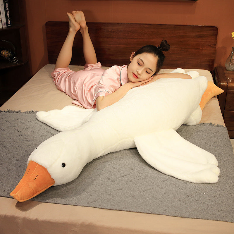 Giant White Goose Stuffed Animal Duck Plush Pillow 130cm