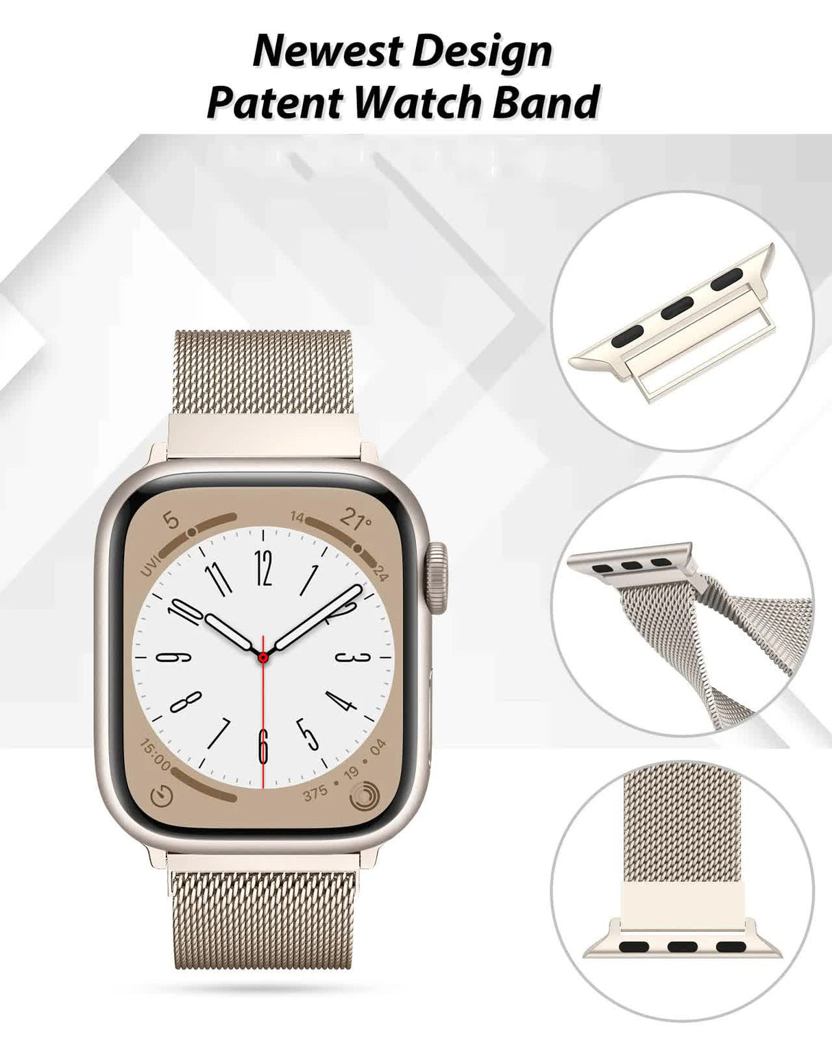 Milanese Compatible with Apple Watch Bracelet 44mm 40mm 45mm 49mm 41mm 38mm 42mm 44mm Bracelet iwatch Series 9 3 6 5 SE 7 8 Ultra 2 black black black 42mm 44mm 45mm 49mm