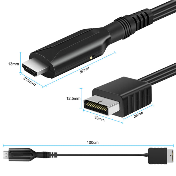 For PS1/for PS2 to HDMI Compatible Adapter Converter Up to 1080P Output Support PS1/for PS2 (480i/480p/576i)