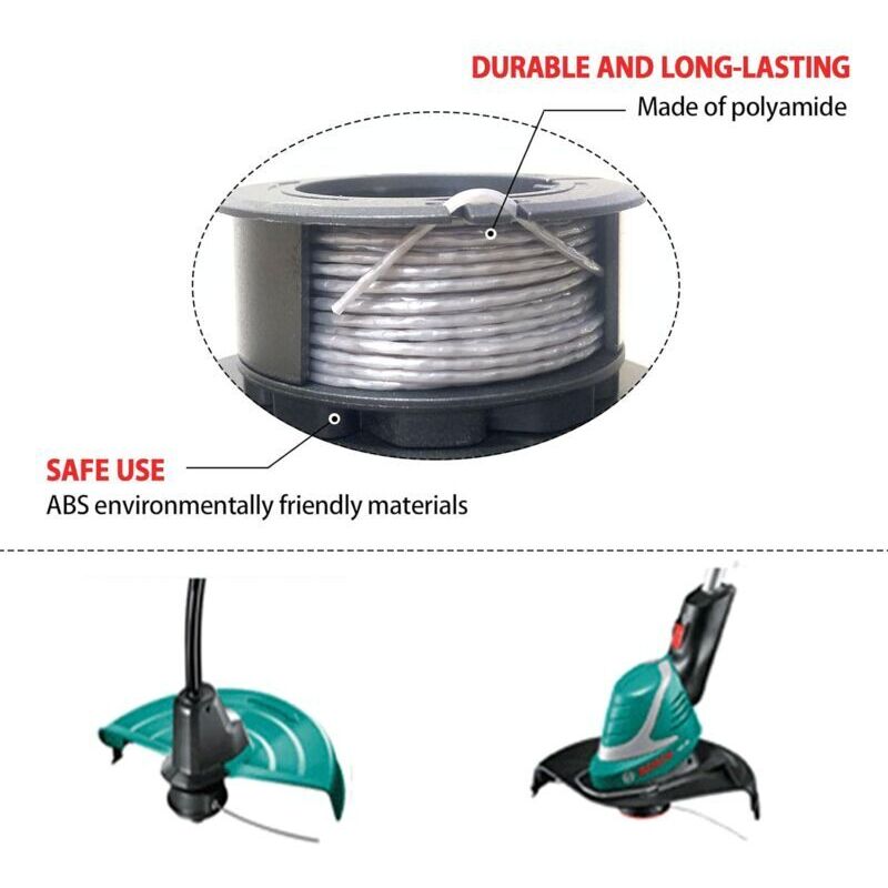 Set of 3 replacement spools for UniversalGrassCut 18V-26/18V-260/18/18-26/18-260, for F016800570 and 1600A01R5J (6 m, 1.6 mm)..DEBUNS