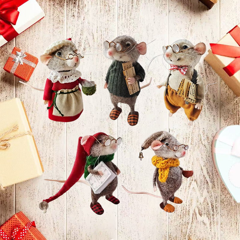 Felted Mouse Kit Handmade Felted Mice Christmas Felted Mice A fulfillment