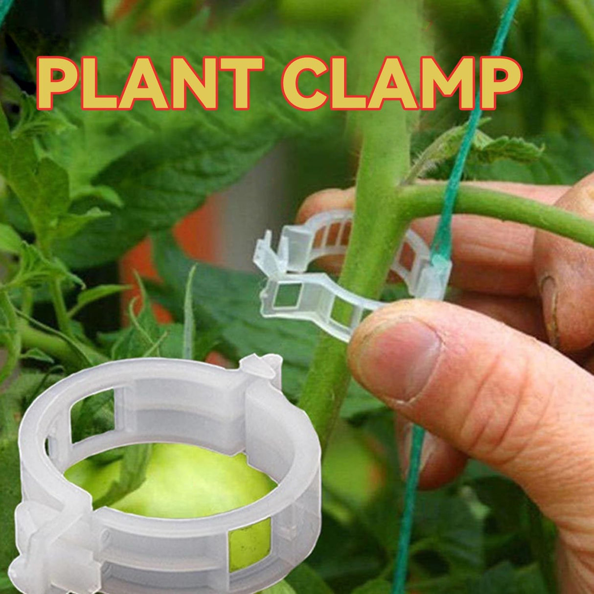 100/200/300pcs Plant Support Clips, Plant Clamps for Climbing Plants, Grafting Tools Upright Plant Growing Reusable (Green/White) Green Green 200pcs Green 200pcs
