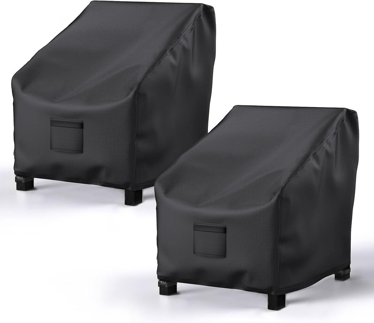 Garden Furniture Covers, Waterproof, 2-Pack, Lawn Mower Chair Covers 600D Heavy Duty Oxford Fabric, Large Covers for Lounge Chairs with Deep Seat