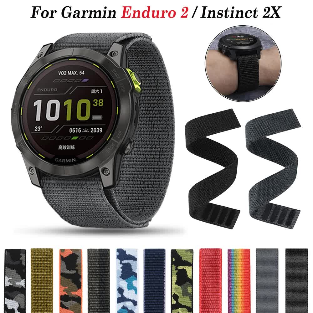 26mm 22mm Nylon for Garmin Enduro 2/Fenix 6X 6 Pro 5X 5 Plus 7X 7/Epix Gen 2 Ultralight Smart Watch Band Bracelet H 26mm Fenix 6X 6XPro