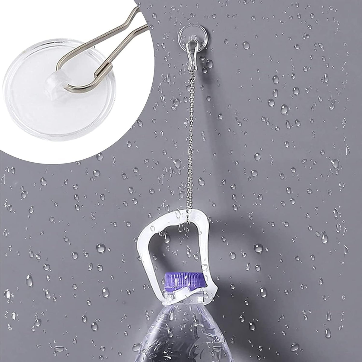 20-pack transparent self-adhesive ceiling hooks, no drilling required, ceiling hooks