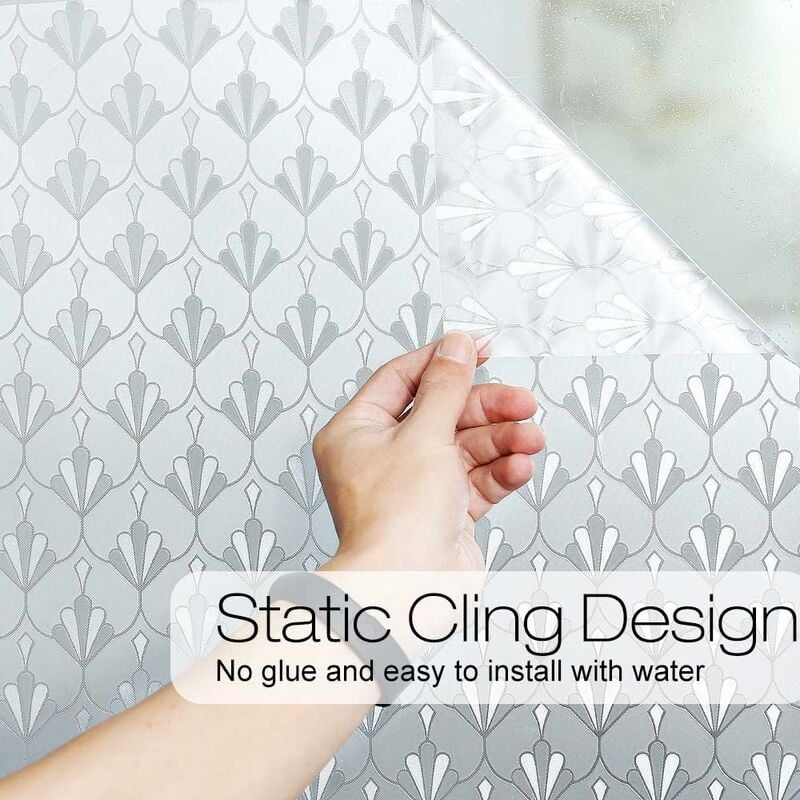 Static Cling Window Film, Privacy Window Film Blackout Reusable