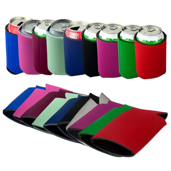 10pcs Neoprene Beer Can Coolers Drink Bottle Holders Insulation Sleeve