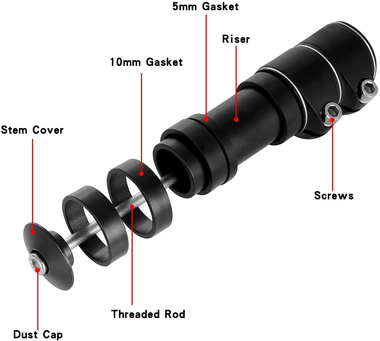 INF bicycle handlebar extension black