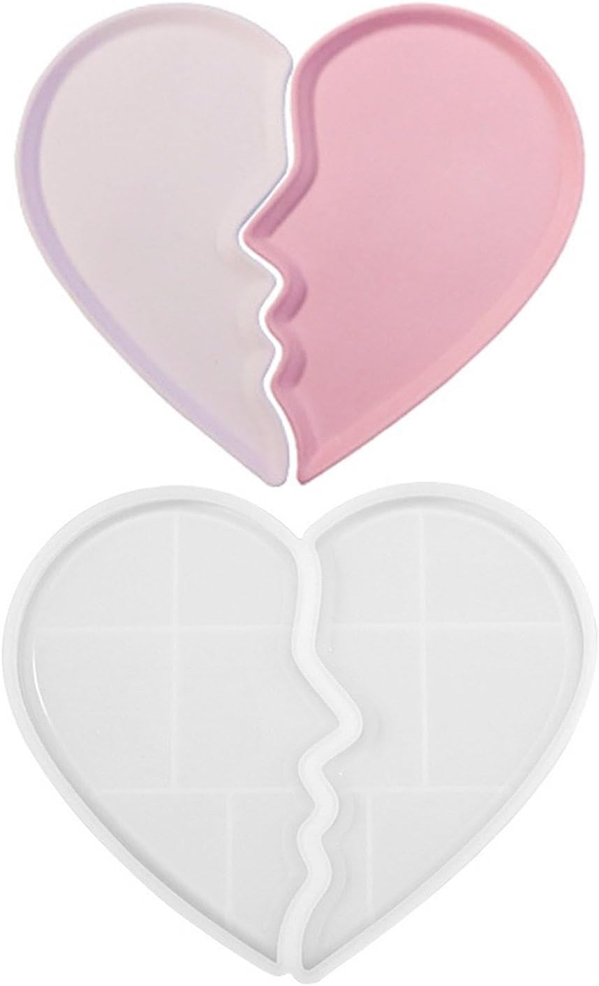 Heart Tray Mold – Jewelry Tray Mold Silicone, Jewelry Holder Resin Mold, Epoxy Resin Casting Mold, Jewelry Tray Dishes for Jewelry Storage