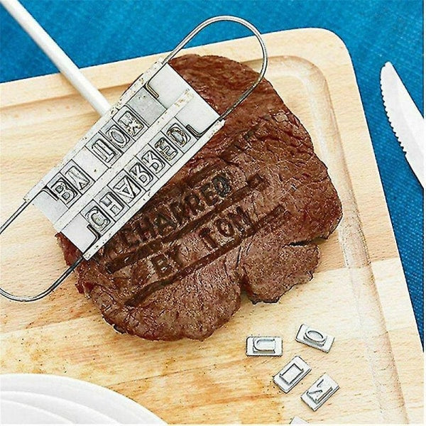 Printed Barbecue Wooden Handle Stamp Barbecue Meat DIY Steak