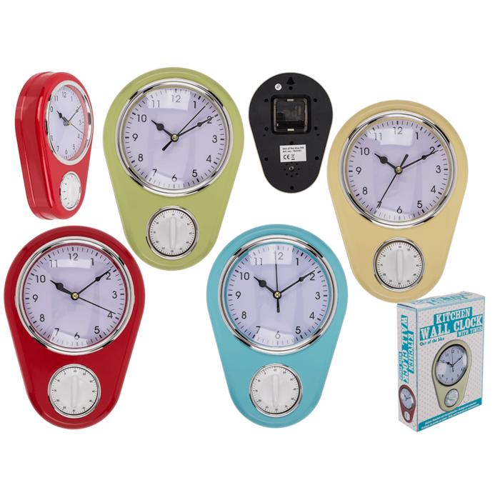 High Quality New Wall Clock & Timer - Clock with Timer Function Blue blue blue 435