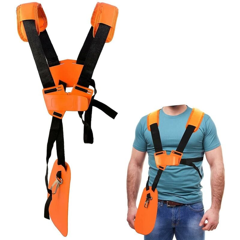 Universal Adjustable Comfort Double Strap Harness for Brushcutter Lawn Mower