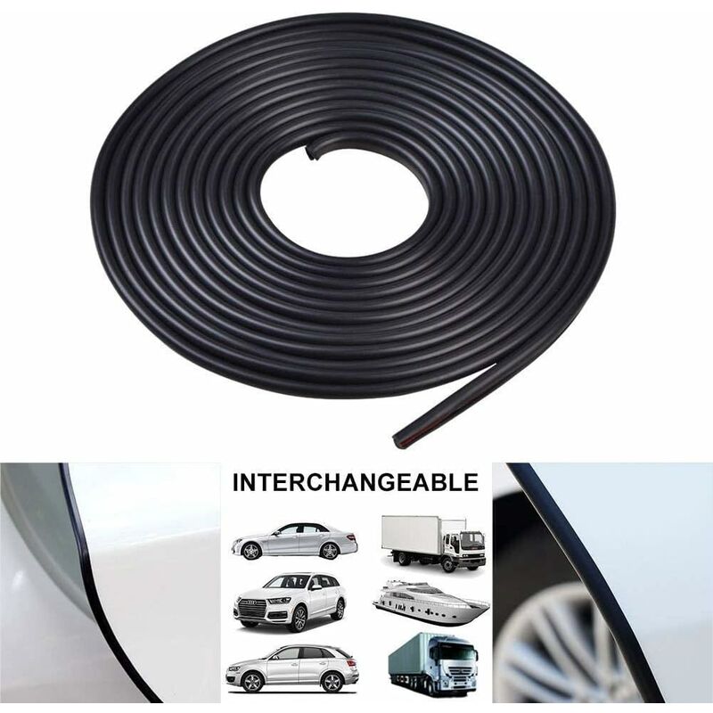 Car Door Protector Rubber Strip Door, 5M Car Door Edge Protector Door Strip Edge Strip Rubber Strip Anti-Scratch