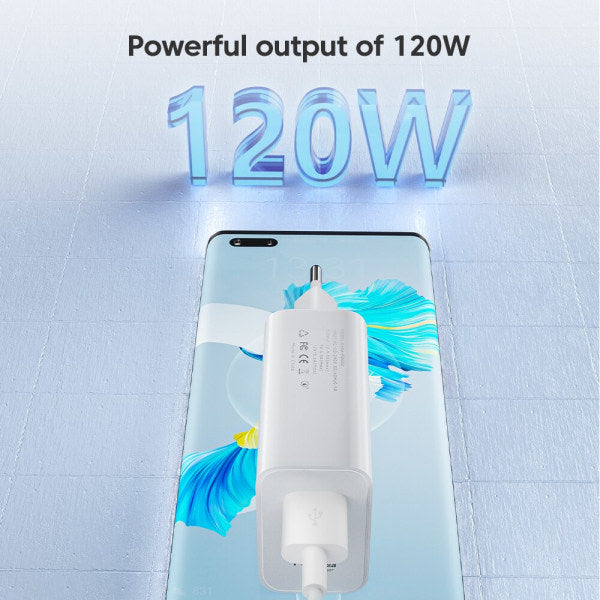 120W USB Charger Fast Charging QC3.0 USB C Cable Type C Cable Mobile Phone Charger for Huawei Samsung Xiaomi Fast Charging EU-White-10A