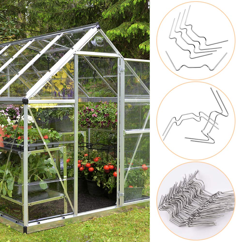 Greenhouse Clamps, 50-pack, greenhouse clamps, stainless steel W-clamps