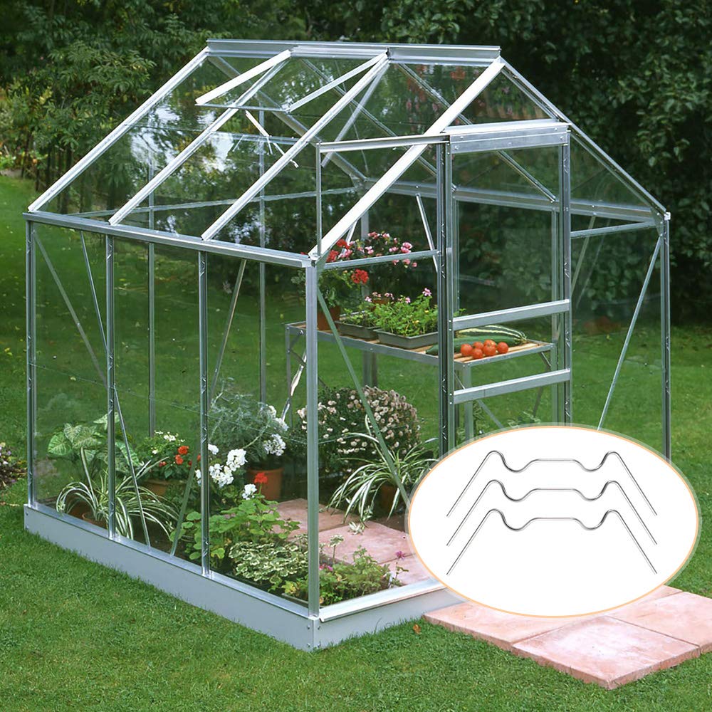 Greenhouse Clamps, 50-pack, greenhouse clamps, stainless steel W-clamps