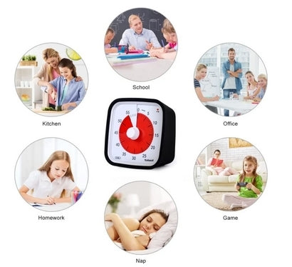 Visual Timer 60min - classroom school for children Black 150
