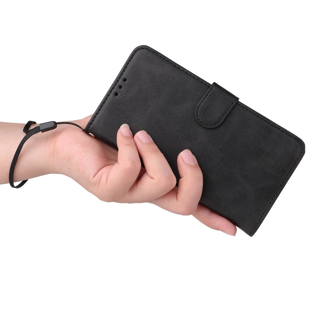 SKALO Samsung A55 5G PU Leather Wallet Case - Multiple Colors Black