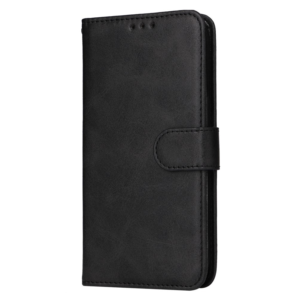 SKALO Samsung A55 5G PU Leather Wallet Case - Multiple Colors Black