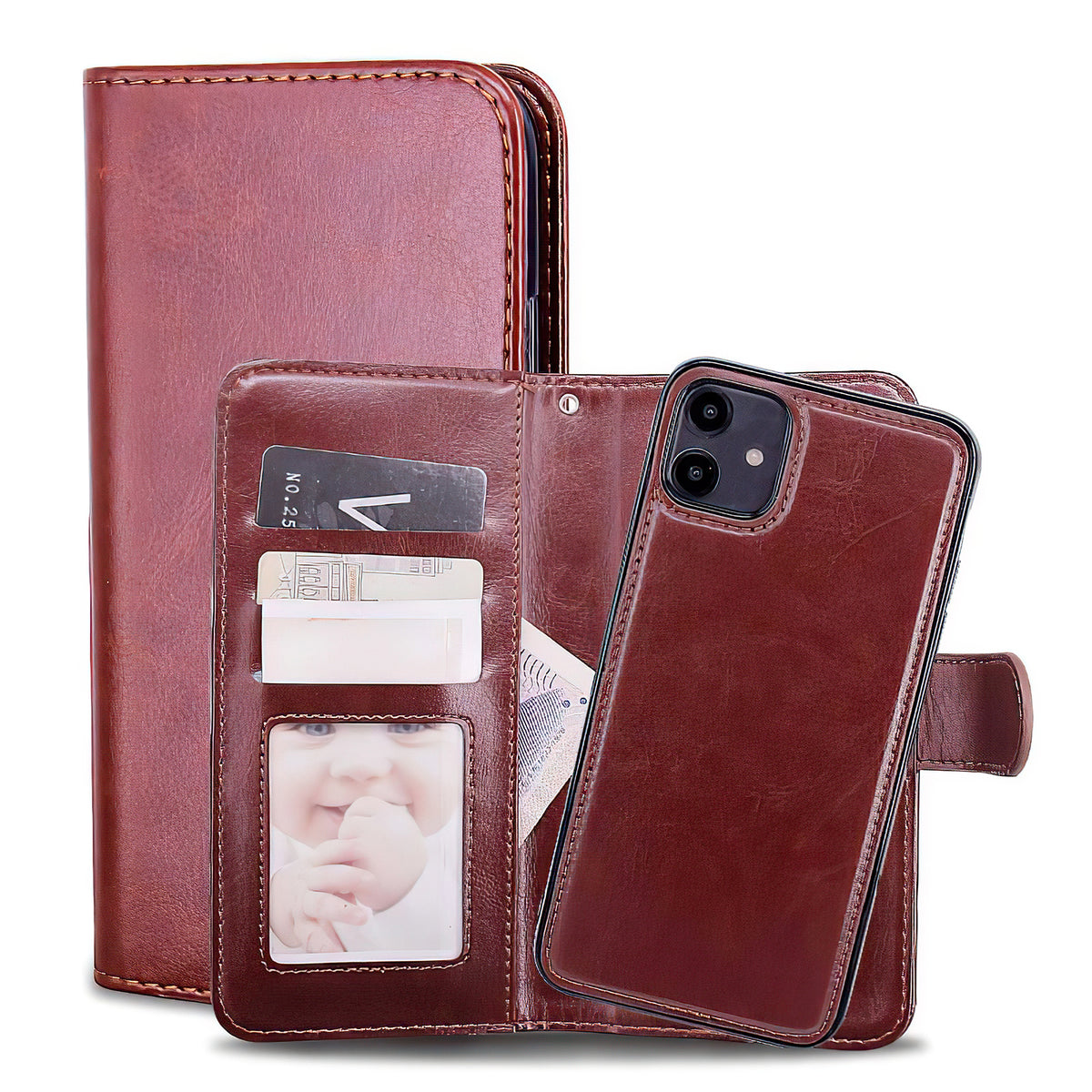 iPhone 12 - Leather Case / Protection Pink