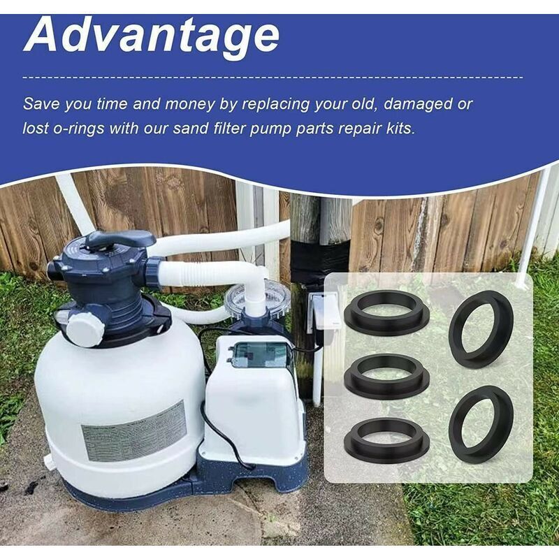 pcs 11412 Pool Filter Pump Washers L-ring Compatible with INTEX Sand Filter Pump Motor..DEBUNS