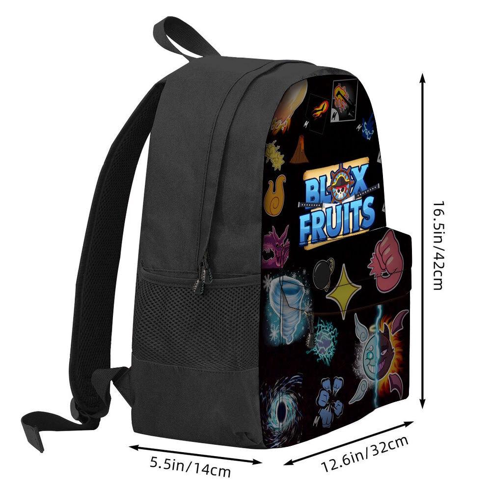 Children's backpack roblox blox fruits primary school bag polyester school bag with large capacity