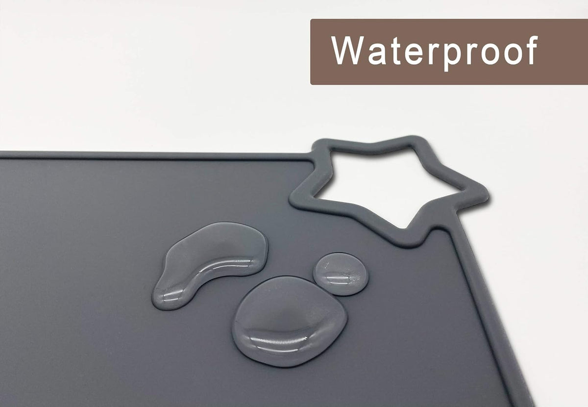 Moonkie Silicone Baby Placemat, 2-Pack | Non-Slip Design, BPA-Free | Washable Placemats for Kids (Light Mauve/Skin Tones) Light Mauve/Skin Tones