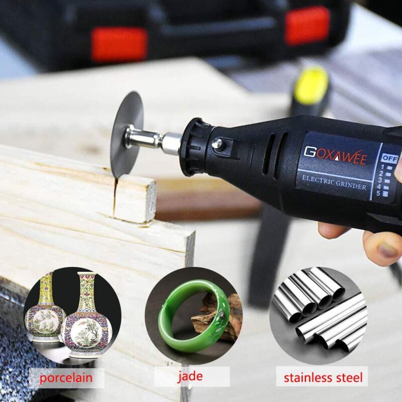 32pcs Mini Diamond Cutting Disc with 4pcs Mandrels Cutting Disc Mini Cutting Discs for Glass/Precious Stone/Wood/Metal/Ceramic-16/20/22/25/30/40/50/60mm