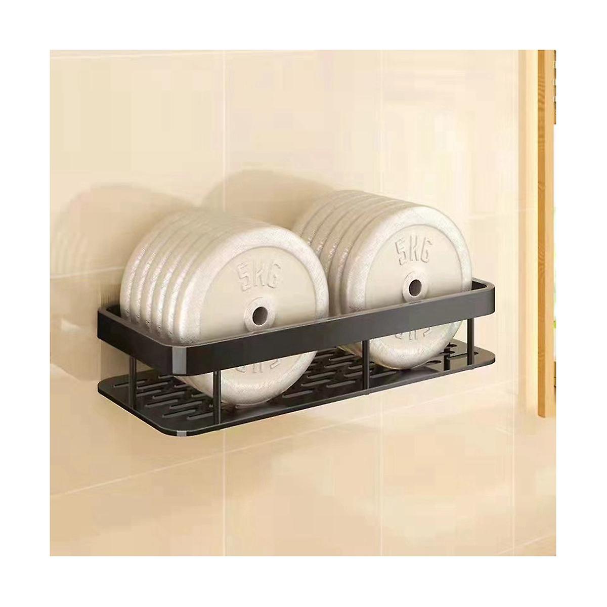 2pcs Bathroom Shelf No Drilling Wall Mount Corner Shelf Shower Storage Bracket Toilet Makeup Organization