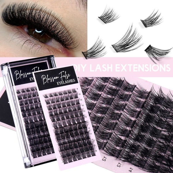 DIY Eyelash Extension Individual Cluster False Eyelashes Transplantation False