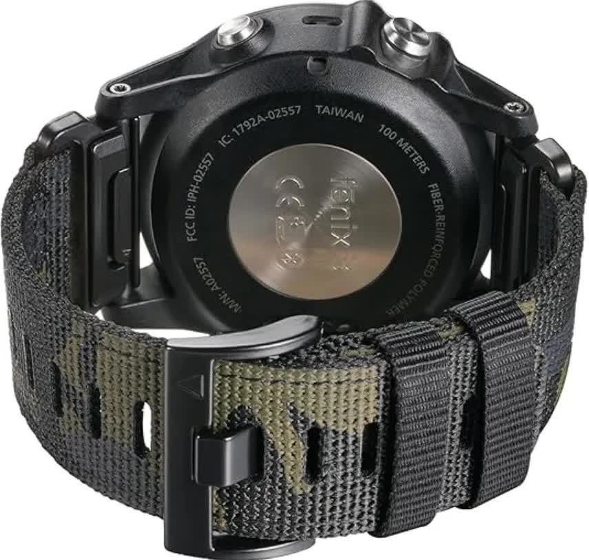 26mm Military Nylon Strap for GARMIN Fenix 7X Pro / 6X Soft Durable Replacement Strap Army Green Army green