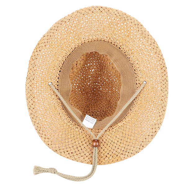 Straw Cowboy Hat Wide Brim Sun Hat Cowgirl Summer Panama