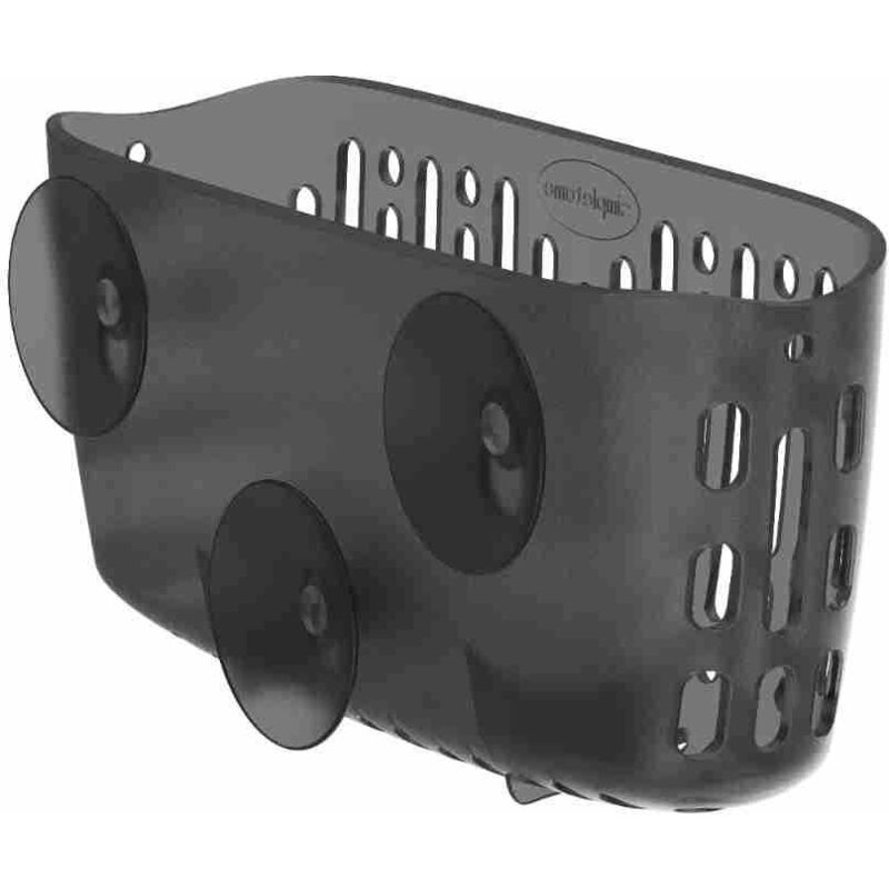 Kitchen Sponge Holder, Sink Organizer, 3x Strong Suction Cups or Transparent Gray Countertop