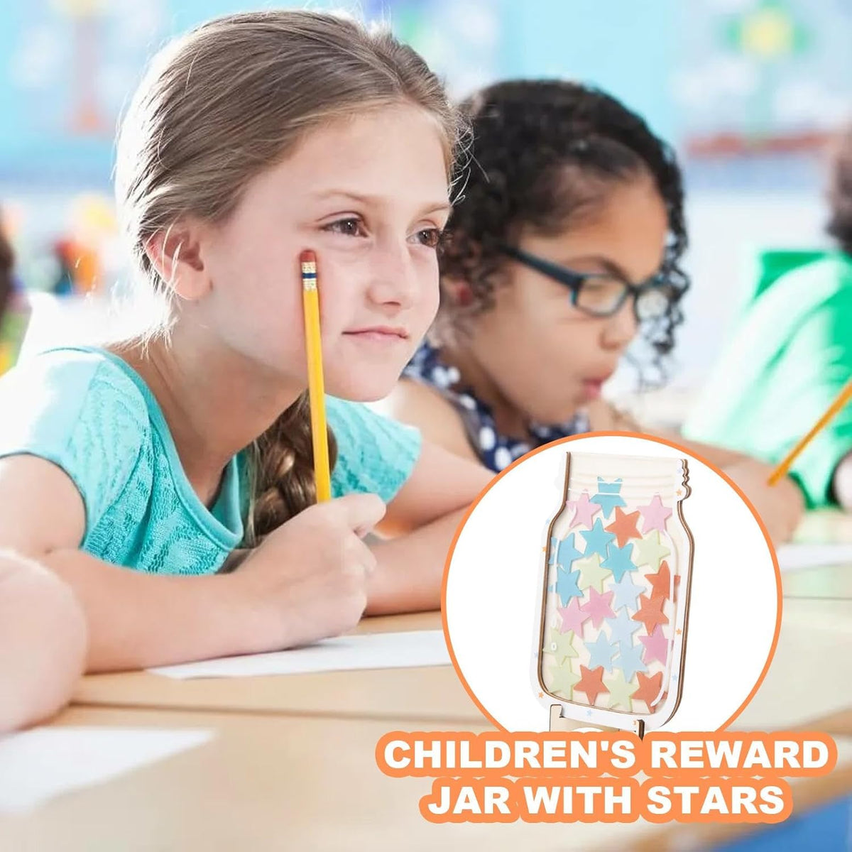 Star Reward Jar - Star and Dinosaur Reward Board, Positive Behavior Chart and Jar Reward System, Classroom Behavior Tool a