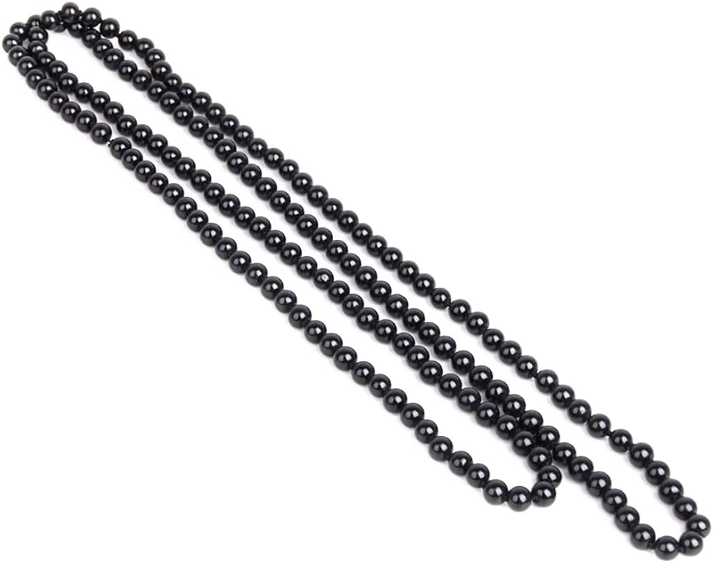 Black pearl necklace for women, pearl chain, black chain, extra long faux pearl necklace, multi-layer necklace for women, sweater necklace, faux pearl necklace 111