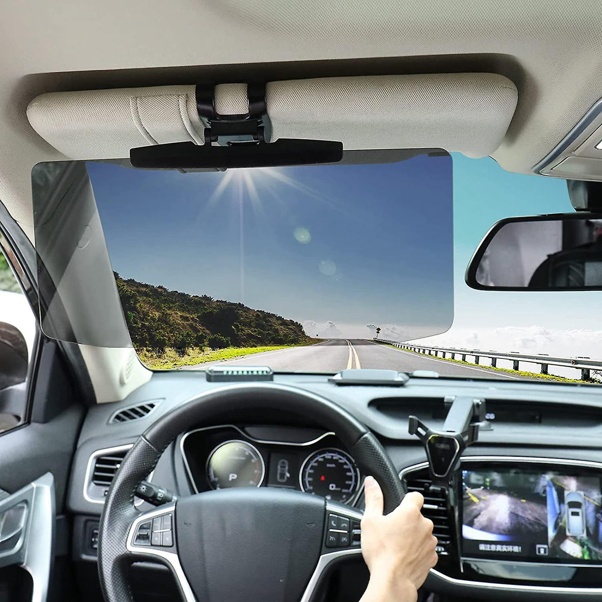 Car sunshade extensions Car mirrors Anti-reflective sunshade Car sunshade for all trucks Car front Dri