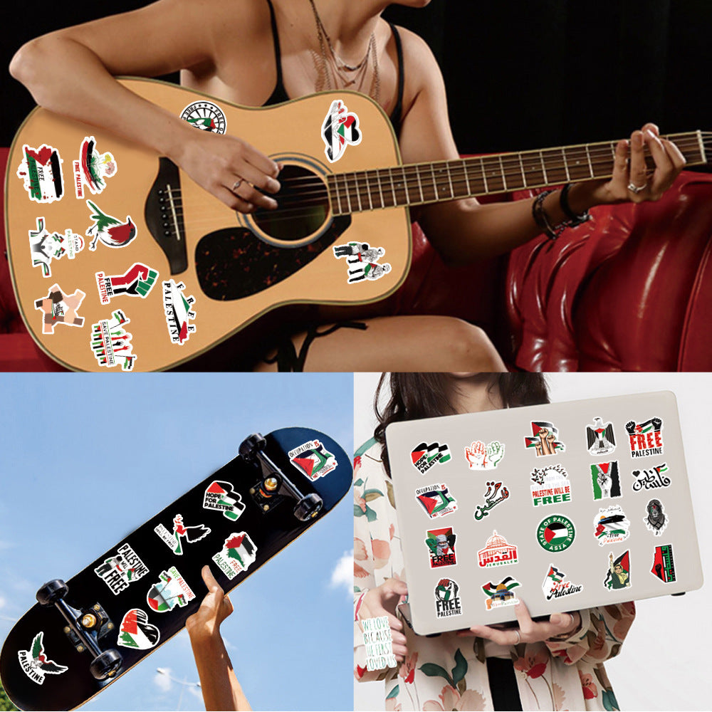 100 pcs Palestine stickers free country sticker gift for motorcycle