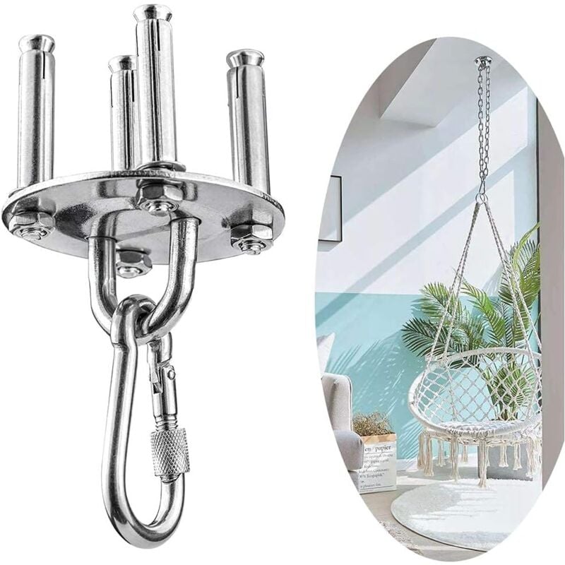 Stainless Steel Ceiling Mount, 500kg Capacity, 180° Rotation, Suspension