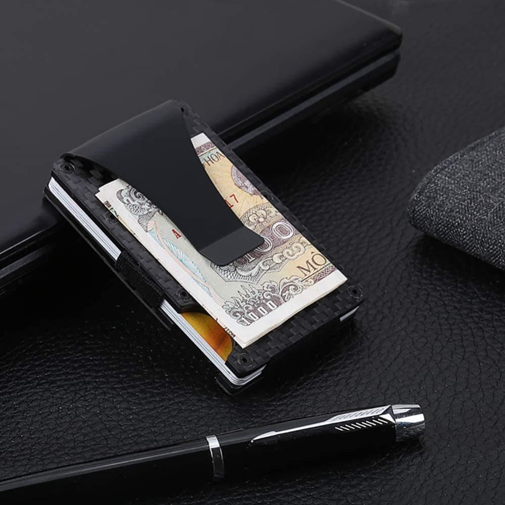 Best selling product!!! Carbon fiber RFID Card holder Black - Christmas gift One size
