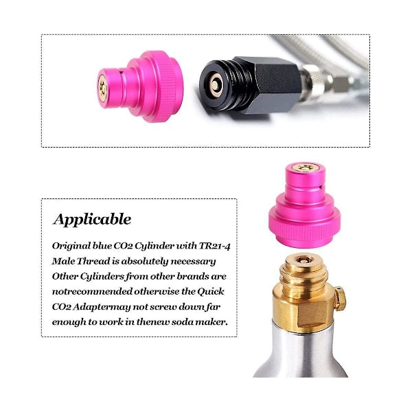 CO2 Quick Adapter for Duo-quick Connect Qc, Art and Terra, Replacement for CO2 Cylinder Tr21-4 Male